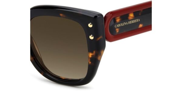 Carolina Herrera Kat Sun - Tortoise & Red - Image 5