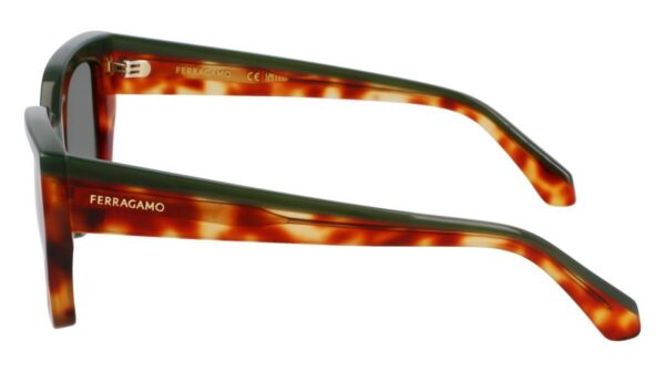 Salvatore Ferragamo Kat Sun - Tortoise & Green - Image 3