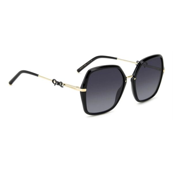 Carolina Herrera Oversize Sun - Black & Gold - Image 2