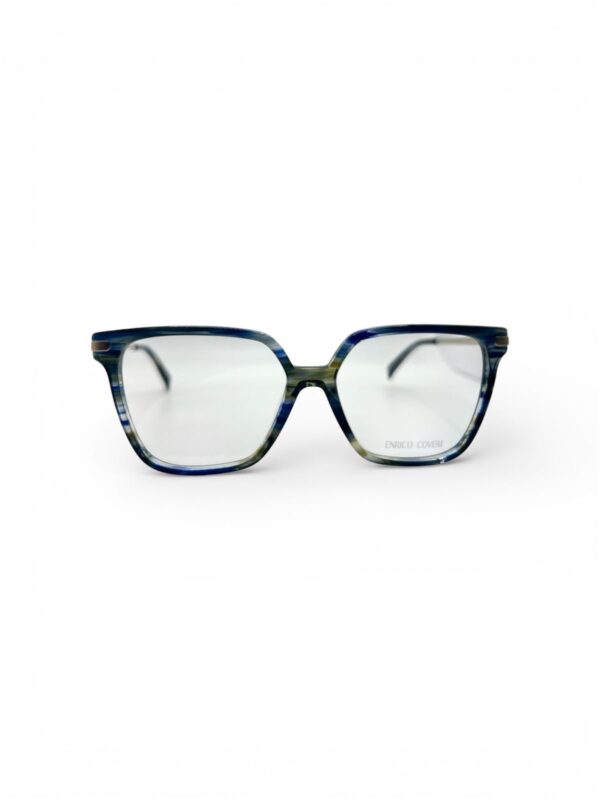 Enrico Coveri Square Read - Blue & Green Tortoise