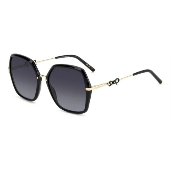 Carolina Herrera Oversize Sun - Black & Gold - Image 3
