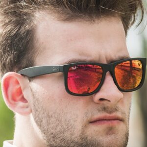 Ray Ban Justin Color Mix - Black & Red Mirror