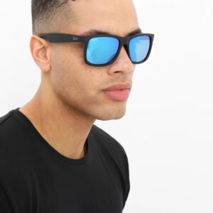 Ray Ban Justin Color Mix - Black & Blue Mirror