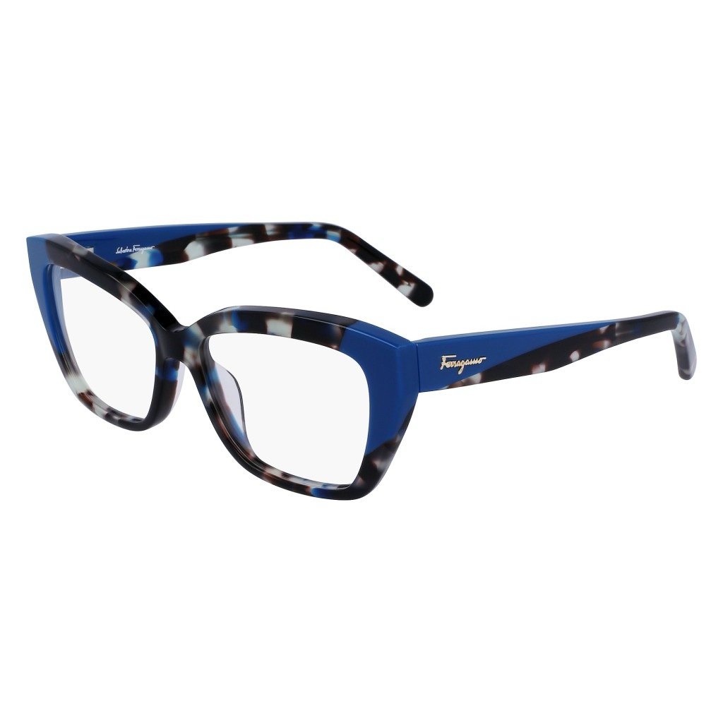 Ferragamo Square Read – Blue Tortoise