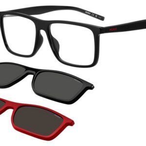 Hugo Boss Square Clip On - Black & Red